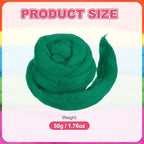 MECCANIXITY Wool Roving Yarn Soft Felting Wool 50g/1.76oz Pure Chunky Roving - Image 2