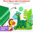 Self-Adhesive EVA Foam Sheets for Crafts – 2mm Thickness 8 Green Sheets - Image 6