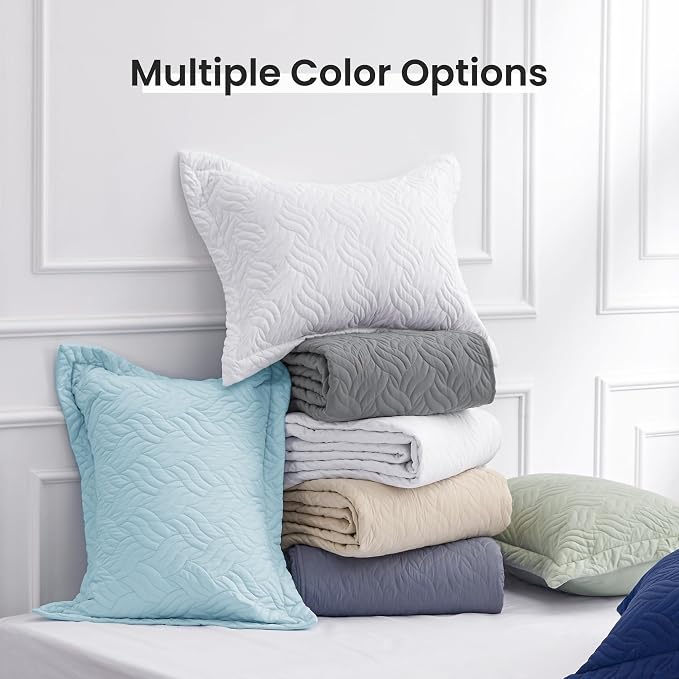 Love's cabin Quilts for Full Bed Light Blue Bedspreads Bedding Set - Image 8
