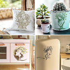 12pcs Tree of Life Stencils for Painting Woman Drawing Stencils for Crafts - Image 5