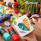 Shuttle Art Acrylic Paint, 24 Colors Acrylic Paint Bottle Set, 250ml/8.45oz Each - Image 6