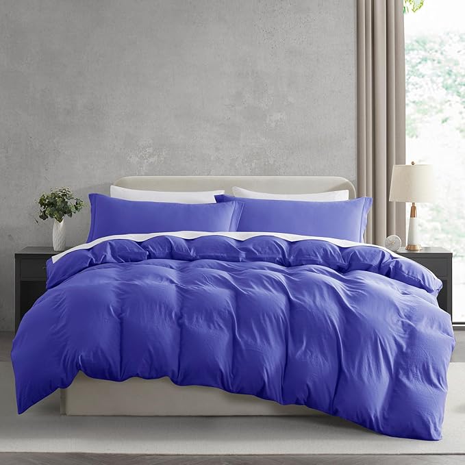 Nestl Royal Blue Duvet Cover Queen Size by Nestl