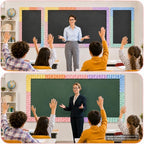 6 Rolls 40 Ft Ruffled Bulletin Board Borders Back to School Classroom Decor - Image 7