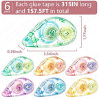 XUXU Colorful Scrapbooking Tape Glue Tape Adhesive Dots Tape Double Sided Tape - Image 3