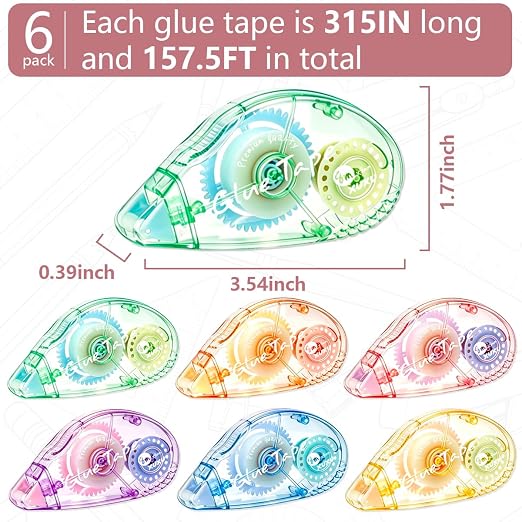 XUXU Colorful Scrapbooking Tape Glue Tape Adhesive Dots Tape Double Sided Tape - Image 3