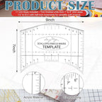 Scallop Vine Wave Design Template Acrylic Quilting Template Multi Pattern - Image 2