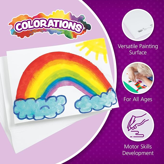 Colorations Art Paper, Finger Paints, Watercolor, Art Room & Homeschool Crafts - Image 2