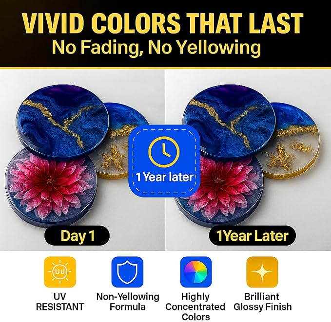BALTIC DAY – 10 Pigment Paste for Epoxy Resin – Opaque Epoxy Colorant, Liquid - Image 5