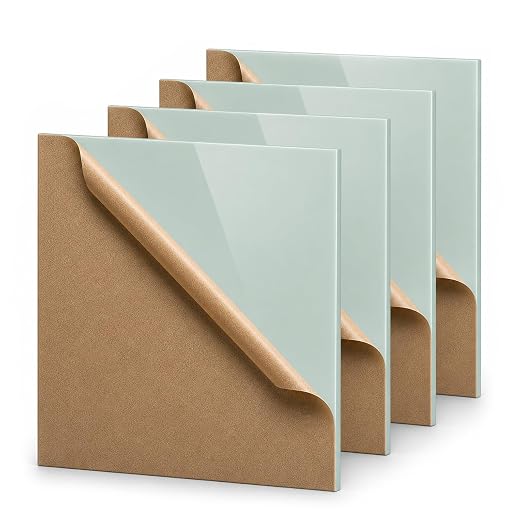 Sage Green Pastel Cast Acrylic Sheets 12x12 1/8" | Dual finish matte & glossy by DAMOYE