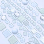 LITMIND 1.1 LB White Irregular Glass Mosaic Tiles by LITMIND