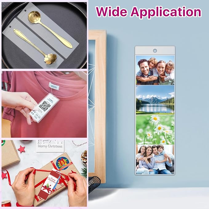 200 PCS Clear Bookmark Sleeves Kit, 7x2.3 in Photo Booth Sleeves - Image 6