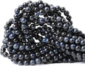 60PCS 6mm Natural Blue Tiger Eye Gemstone Round Loose Beads by CHEAVIAN