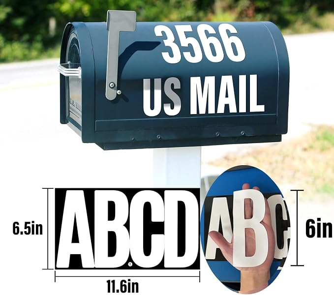 Letter Stickers, Mailbox Numbers, 6 Inch Waterproof Vinyl Alphabet | 6 Inch - Image 3