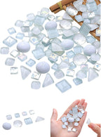 1.1LB Mixed Color Irregular Crystal Mosaic Tiles, Tiny Mini Mosaic Tile DIY by BTMIEY
