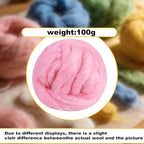 Wool Roving-3.5oz Needle Felting Wool, Soft Multi-Color Wool Fiber, Perfect - Image 2