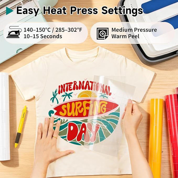 TECKWRAP Heat Transfer Vinyl for T Shirts, 50+ Washes, 10 Sheets 12" x 12" | - Image 9