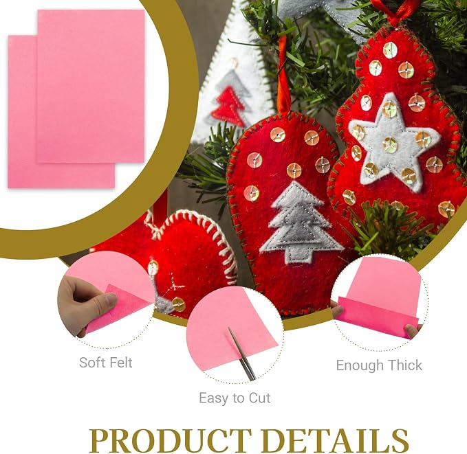 12 Pcs Felt Sheets, 7x11 Inch Stiff Felt - Image 3