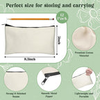 Legigo Blank Canvas Bag Zipper Pouch Makeup Bags Bulk - Image 2