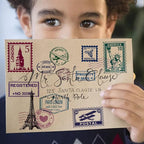GLOBLELAND Postmark Postcard Clear Stamps Vintage Air Tickets Silicone Stamp - Image 4