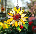 Sunflower Suncatcher Window Hanging Floral Ornament by Unknown