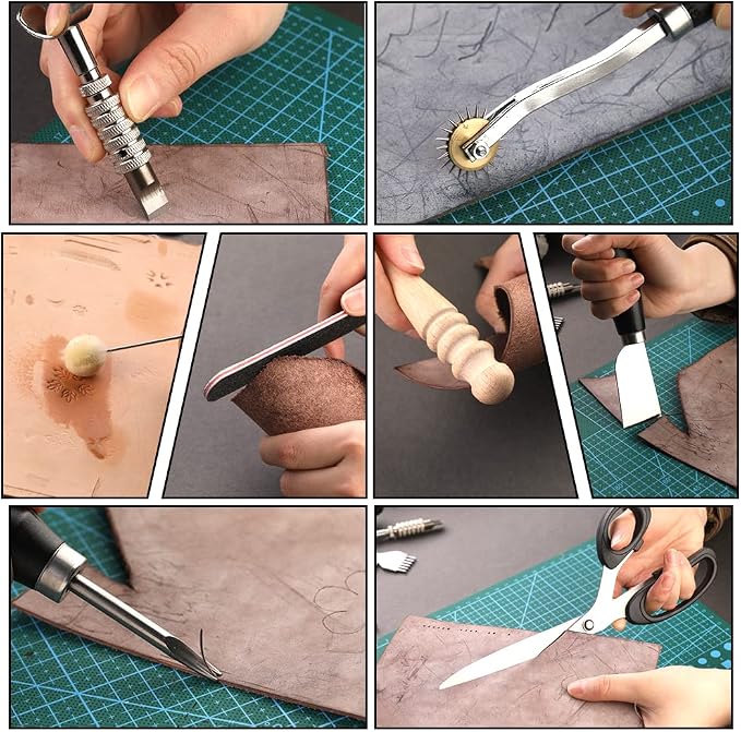 TLKKUE Leather Working Tools Leather Craft Tools - Image 6