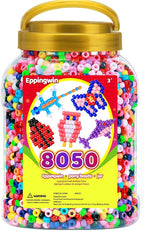Eppingiwn 8050pcs Pony Beads, Plastic Bead by Eppingwin