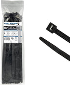 Kable Kontrol Heavy Duty Cable Zip Ties 100 Pcs 18 Inch Black, 120 Lbs Tensile by KABLEKONTROL%C2%AE