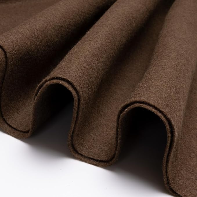 Chocolate Brown Fabric Sheet 36" X 36", 1.4mm Thick Large Soft Durable Flexible by MITINU