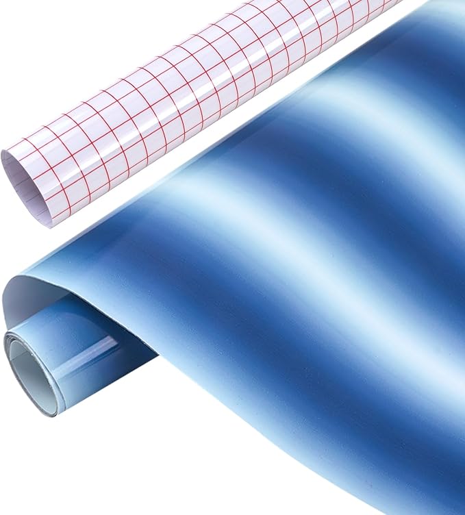 Tintnut Ombre Permanent Vinyl Roll 12in x 5ft Blue White Adhesive Vinyl | by Tintnut