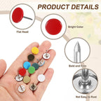 uxcell 150Pcs Upholstery Tacks, 11mmx15mm Flat Head Thumb Tack Decorative - Image 3