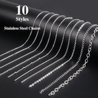 Necklace Chains for Jewelry Making, 78.7 Feet 10 Rolls Stainless Steel Jewelry - Image 2
