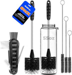 Holikme 6 Pack Bottle Brush Set, 3 Straw Brushes, Bottle Cleaning Brush by Holikme