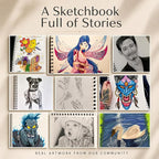 Artist’s Sketchbook Hardcover – 200GSM Very Thick Paper – Large, Spiral Sketch - Image 6