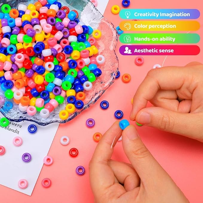 Iooleem Pony Beads, Beads for Jewelry Making, Beading Supplies, Arts & Crafts - Image 3