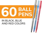 BIC Round Stic Xtra Life Assorted Ink Ballpoint Pen's, Medium Point, 60-Count - Image 2