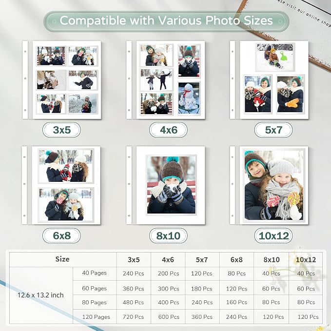 Popotop Large Photo Album Self Adhesive 4x6 5x7 8x10 Scrapbook Album DIY - Image 8