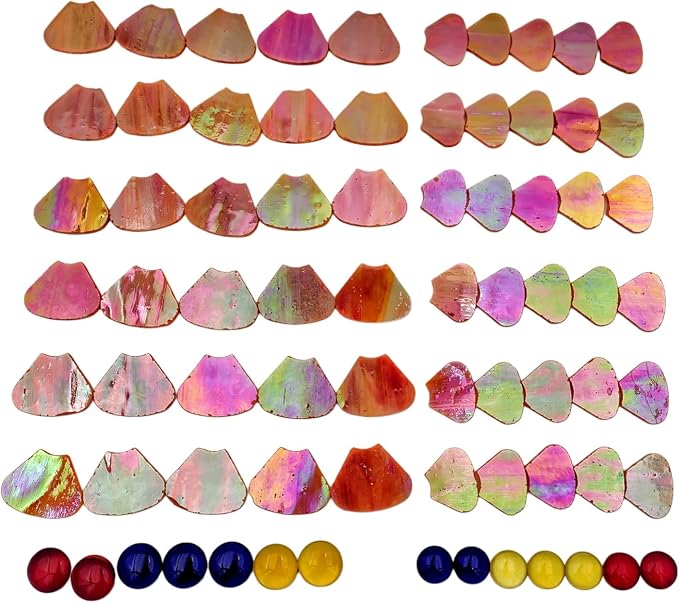 Esweny 12 Flower Stained Glass Mosaic Tiles - Image 6