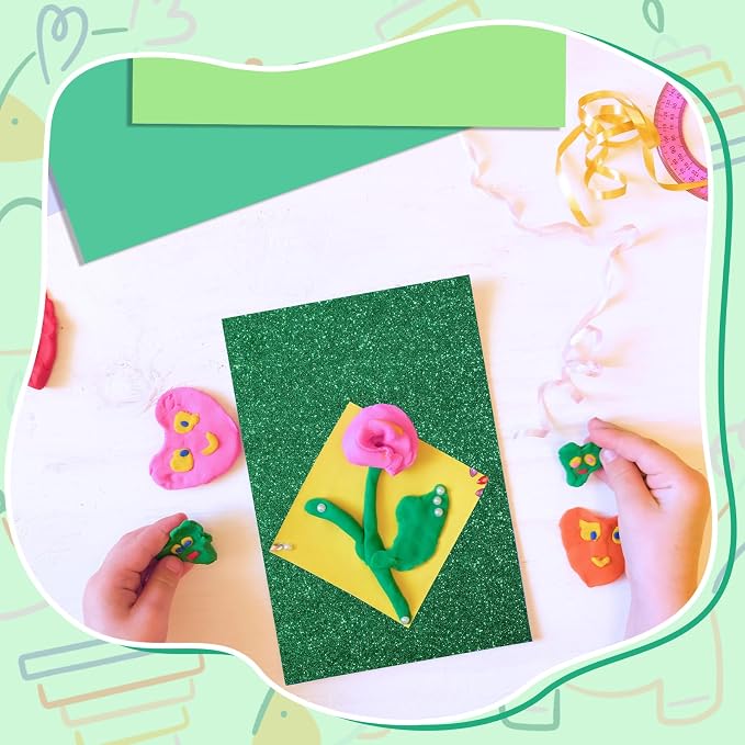 Feifeiya 48 Pack EVA Foam Sheets 8 x 12 Inch, 12 Glitter Sparkle Foam Sheet 36 - Image 5