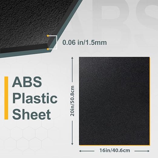 Plastic Sheet 16" x 20" x 0.06", Abs Plastic Sheets 6 Pack - Image 2