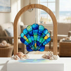 Beach Gifts for Women Acrylic Faux Stained Glass Ornament, Seashell Coastal - Image 6
