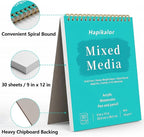 Sketch Book Mixed Media Pad, 30 Sheets 98lb/160gsm Acid-Free Drawing Paper - Image 2