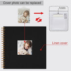 10 x 10 Inch Scrapbook Photo Album, Hardcover Kraft White Pages Arch Window - Image 5