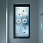 IVN Privacy Window Film Stained Glass Window Cling White Dandelion Design - Image 6