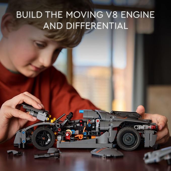 LEGO Technic Koenigsegg Jesko Absolut Grey Hypercar, Sports Car Building Set - Image 3