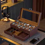 ProCase Watch Box, 14 Slot Mens Watch Case - Image 4