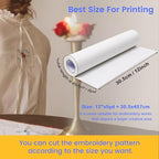 New brothread 12" x5YDS Sticky Water Soluble Embroidery Stabilizer Printable - Image 2