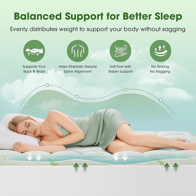 Mattress Pad California King Size, Cooling Pillow Top Mattress Topper, Ultra - Image 4