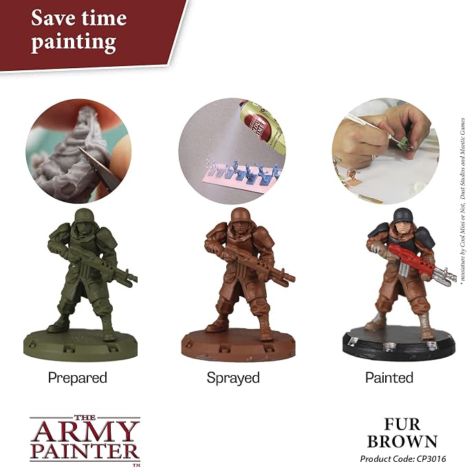The Army Painter Colour Primer Fur Brown, 400 mL Acrylic Spray Primer, Spray - Image 2