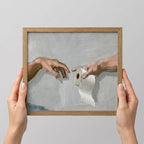 Funny Bathroom Wall Art, The Creation of Adam Toilet Paper Canvas Print - Image 4