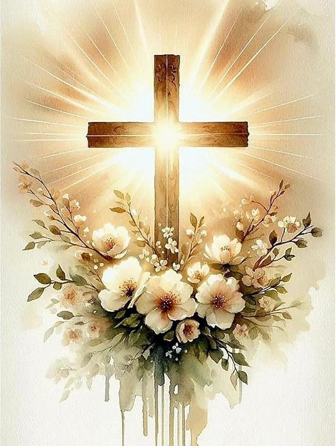 MjhRcll Crucifixion Stamped Cross Stitch Kits, Cross Stitch Ornament Kits by MjhRcll